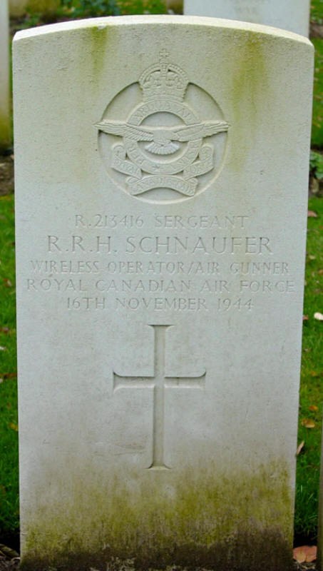Sgt Ralph Robert Henry Schnaufer<br /><br /><br />died on active duty - November 16th, 1944
